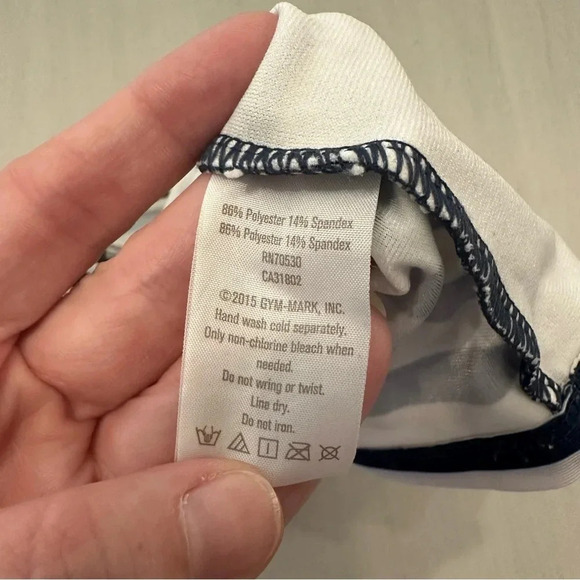 Crazy 8 Girl Toddler Short Sleeve Navy & White Stripe with Pink Heart Sz 4T GUC - Picture 6 of 7